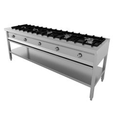 Pannenkoekentafel 5-Pits - 208x60x80 cm Combisteel 7003.0920