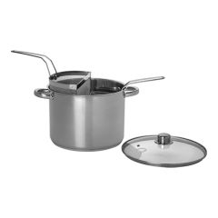 Pasta-kookpan 10L RVS glazen deksel EMGA EMG 30024