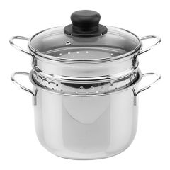 Pasta-kookpan 9L RVS glazen deksel EMGA EMG 30030