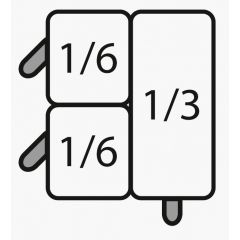 Pastakoker E7/Cpcexb Pasta Mand Set: 2 X 1/6 Gn + 1 1/3 Saro 423-4005