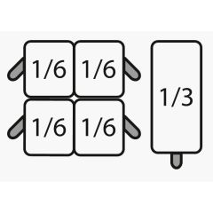 Pastakoker Pasta Manden Set 4X 1/6 + 1X 1/3 Saro 423-8415