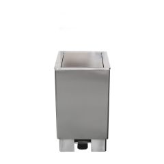 Rvs Afvalbak Met Hydraulische Klep Modellen Apollo 60 Ltr Saro 700-4800