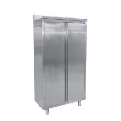 Rvs Kast Hoge Roestvrij Staal Met 3 Schappen En 2 Draaideuren, 1000 Mm Saro 700-4005