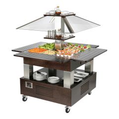 Saladebar wengé hout Roller Grill EMG 304180