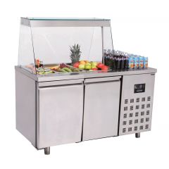 Saladette / Saladebar 2 Deuren 3X 1/1 GN Pan - 140x70x85 cm Pro Line Combisteel 7489.5150