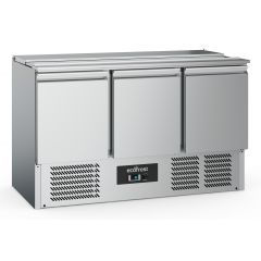 Saladette / Saladebar 3 Deuren 4X1/1GN Pan - 136,5x70x87,6 cm Combisteel 7950.5055