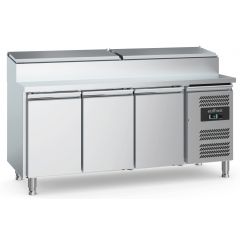Saladette / Saladebar 3 Deuren 8X1/3 GN Pan - 179,5x70x108,5 cm Combisteel 7950.5195