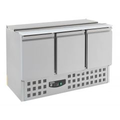 Saladette / Saladebar Gekoelde 3 Deurs - 137x70x87 cm Compact Line Combisteel 7950.0094