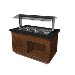 Saladette / Saladebar Model Premium Line- Sb-K 130 Okkernoot Saro 366-2200