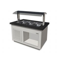 Saladette / Saladebar Model Premium Line- Sb-K 130 Wit Saro 366-2000