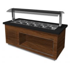 Saladette / Saladebar Model Premium Line- Sb-K 200 Okkernoot Saro 366-2210