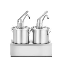Sauspomp roestvast staal set 2 stuks RVS/PP Hendi HEN 558119