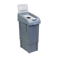 Scheidingsafvalbak Metaal - 34x55x105 cm Combisteel 7048.0070