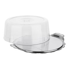 Serveerplateau met afdekkap Ø32 cm RVS afdekkap EMGA EMG 130181
