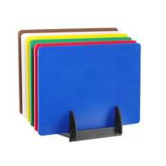 Set van 6 HACCPsnijplanken met rek LDPE/PP Hendi HEN 825686