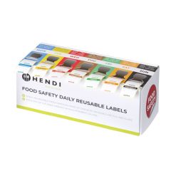 Set voedselveiligheidsstickers, multifunctioneel, eenvoudig verwijderbaar, met een dispenser Papier Hendi HEN 850572