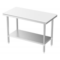 Snij Werktafel Bodemschap Demontabel - 100x70x85 cm Combisteel 7490.0290