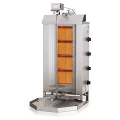 Sous-Vide Koker Gyros Grill Gas Motor Boven 4 Hittezones - 51,5x55x112 cm Combisteel 7049.0010