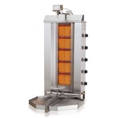 Sous-Vide Koker Gyros Grill Gas Motor Boven 5 Hittezones - 56,5x60x128 cm Combisteel 7049.0015