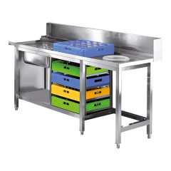 Spoel tafel 180 cm RVS Modular EMG 316576