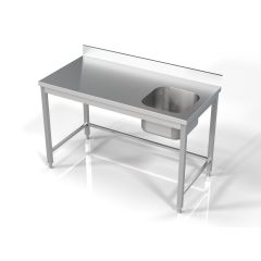 Spoeltafel 1 Rechts - 140x70x85 cm Combisteel 7812.0615