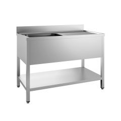 Spoeltafel Bodemschap Demontabel 2 Links - 160x70x85 cm Combisteel 7452.0445