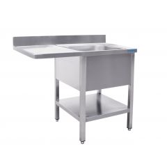 Spoeltafel Met 1 Wasbak, Rechts - 700 Mm Diepte, 1400 Mm Saro 700-2605R