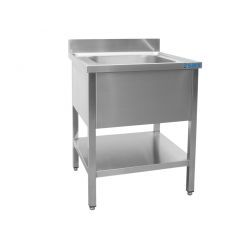 Spoeltafel Met 1 Wasbak Voll. Onderbouw, Gecentreerd Saro 700-2500