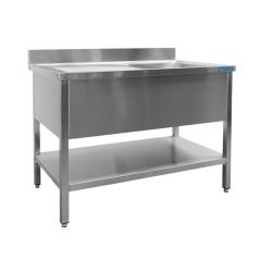 Spoeltafel Met 1 Wasbak Voll. Onderbouw, Rechts Saro 700-2530R