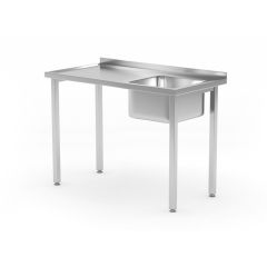 Spoeltafel, met bouten RVS spoelbak aan de rechterkant Hendi HEN 816783