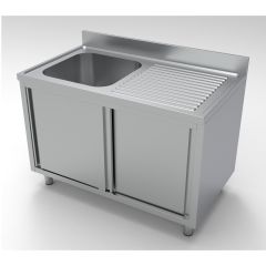 Spoeltafel Schuifdeuren 1 Links - 120x70x85 cm Combisteel 7333.0900