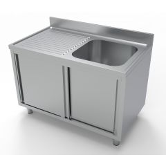 Spoeltafel Schuifdeuren 1 Rechts - 120x70x85 cm Combisteel 7333.0905
