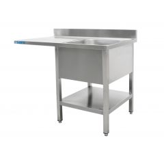 Spoeltafel Voor Vaatwasser Met 1 Bak, Rechts-600 Mm Diepte,1200Mm Saro 600-2600R