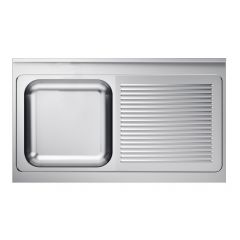 Spoeltafelblad 1 Links - 120x60x4 cm Combisteel 7013.1310