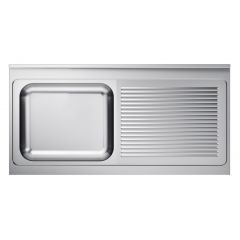 Spoeltafelblad 1 Links - 140x70x4 cm Combisteel 7013.1140