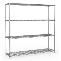 Stelling / Wandplank Rek 4 Levels Demontabel - 180x45x180 cm Combisteel 7530.0020