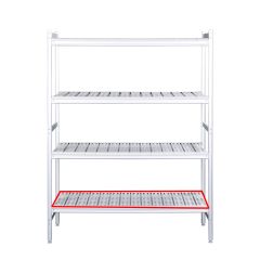 Stelling / Wandplank Rek Aluminium Plank Met Kunststof Roosters 475X974Mm Saro 480-1100