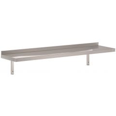 Stelling / Wandplank Rek RVS Wandschap Incl. Konsoles - 140x40x32 cm Combisteel 7455.0685