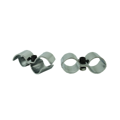 Stelling / Wandplank Rek Set Van 2 Koppelbeugels Chroom t.b.v. 7530.0005-0010-0015-0020 Combisteel 7530.9000