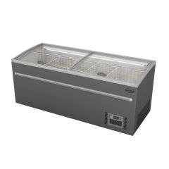 Supermarkt Vrieskist Grijs Automatische Ontdooiing - 210x85x87 cm Combisteel 7455.2670