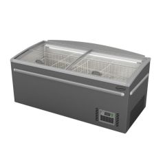 Supermarkt Vrieskist Grijs Kop Element Automatische Ontdooiing - 185x85x79,5 cm Combisteel 7455.2660