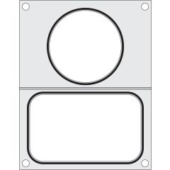 Traysealer matrix Alum./Siliconen 2 containers (1x 178x113 mm, 1x ø115 mm) Hendi HEN 805657