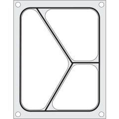 Traysealer matrix Alum./Siliconen Driedelige container 227x178 mm Hendi HEN 805626