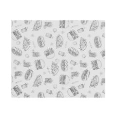 Vetbestendig papier (500 stuks) Vetbestendig papier Illustratie fast-food patroon Hendi HEN 678268