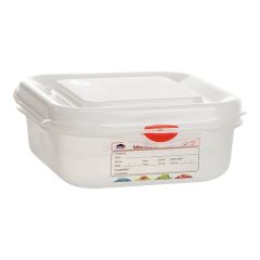 Voedseldoos GN1/6 65 mm PP luchtdicht afsluitbaar Denox EMG 600370