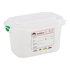 Voedseldoos GN1/9 100 mm PP luchtdicht afsluitbaar Denox EMG 600340