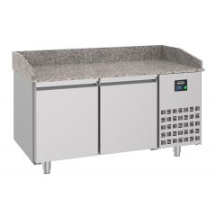 Voorbereidingstafel / Pizzatafel Pizzawerkbank 2 Deuren - 155x80x108 cm Pro Line Combisteel 7489.5220