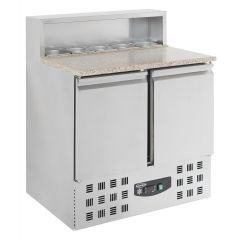 Voorbereidingstafel / Pizzatafel Pizzawerkbank 2 Deuren - 90,3x70x109 cm Compact Line Combisteel 7950.0070