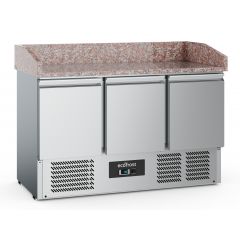 Voorbereidingstafel / Pizzatafel Pizzawerkbank 3 Deurs - 140x70x102 cm Combisteel 7950.5100