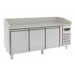Voorbereidingstafel / Pizzatafel Pizzawerkbank 3 Deurs - 202,5x80x100 cm Standard Line Combisteel 7950.0044